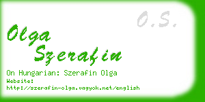 olga szerafin business card